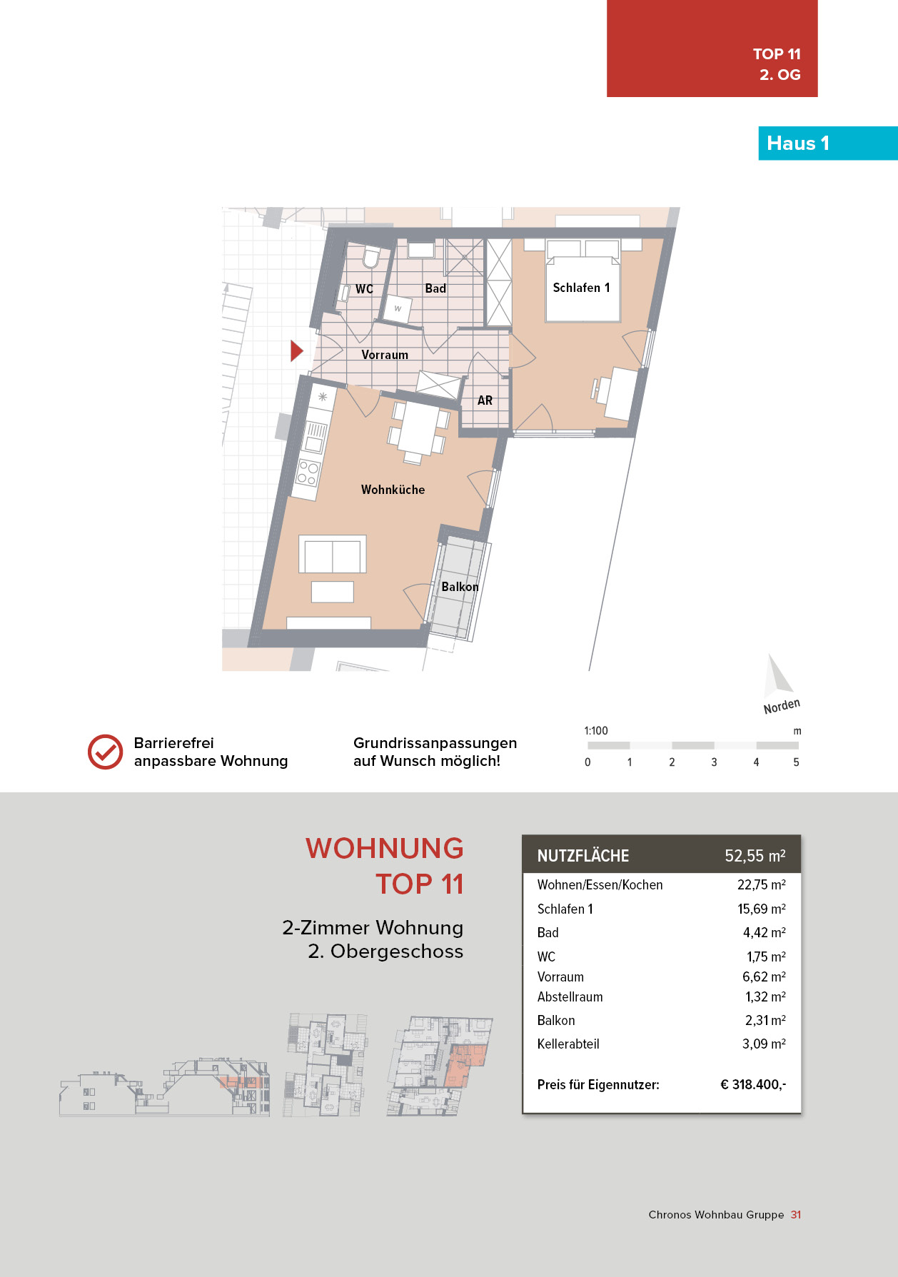 Top 11 (Haus 1) - Canavesegasse 4, Wien-Liesing